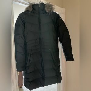Columbia Women’s Down Jacket with hood, Used/Good Condition, Black